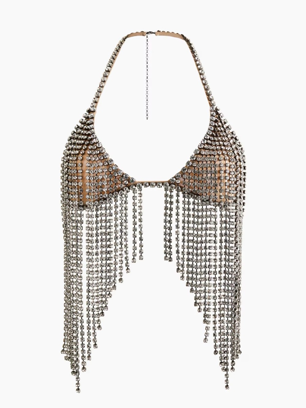 Stella McCartney H&M
NWT BEIGE CRYSTAL-EMBELLISHED BRA TOP SIZE XS